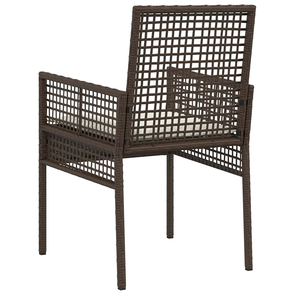 Garden Chair 2 pcs Brown 53 x 60 x 85cm Poly Rattan